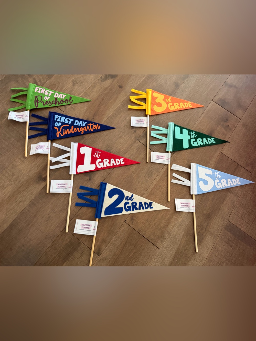 NWT 7 grade school felt milestone banners for pictures